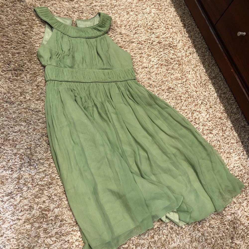 Maggy London SILK GREEN DRESS bridesmaid party